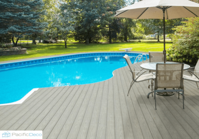 WPC Decking for a California Pool and Cafeteria